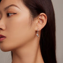 925 Sterling Silver Plated Platinum Earrings-5