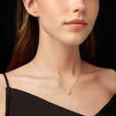 925 Sterling Silver 0.5 Carat Moissanite Necklace in White Gold Plating for Women-6
