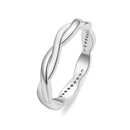 925 Sterling Silver Pavé Setting CZ Ring-5
