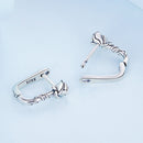925 Sterling Silver Earrings with Oxidized Finish for Women-3