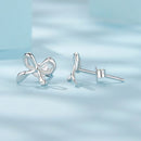 925 Sterling Silver Plated White Gold Earrings-4