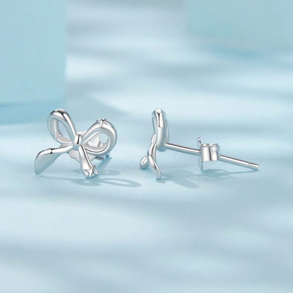 925 Sterling Silver Plated White Gold Earrings