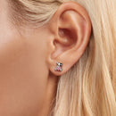 925 Sterling Silver Earrings with CZ in White Gold Plating-6