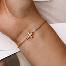 925 Sterling Silver Bracelet with Pavé Setting CZ, 155+25mm for Women-6