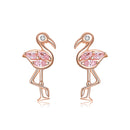925 Sterling Silver 1.5x0.7cm Plated Rose Gold CZ Earrings for Women-3