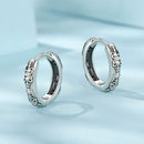 925 Sterling Silver Earrings with Oxidized Finish and Pavé Setting CZ for Women-4