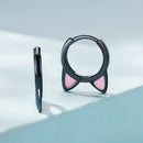 925 Sterling Silver Enamel Black Gold Plated Earrings for Women-2