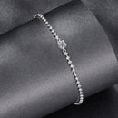 925 Sterling Silver Moissanite Bracelet 15+6cm with White Gold Plating for Women-2