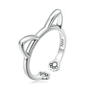 925 Sterling Silver Oxidized Paw Design Ring-1