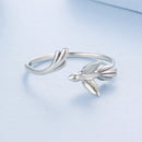 925 Sterling Silver Oxidized Silver Bird Ring for Women - 0.14cm Width, 0.7cm Bird Size-3