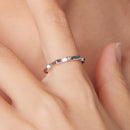 925 Sterling Silver Pavé Set CZ Ring Size 6.0-7