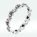 925 Sterling Silver Oxidized CZ Pavé Ring Size 6 for Women-2
