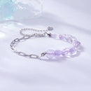 925 Sterling Silver & White Gold Plated Crystal Bracelet 16+5cm for Women-4