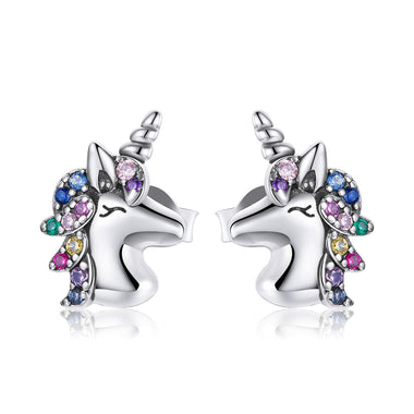 925 Sterling Silver Earrings with Pavé Setting CZ, Oxidized, 1.4x0.9cm for Women