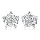 925 Sterling Silver Plated Platinum Pavé Setting CZ Earrings for Women-1