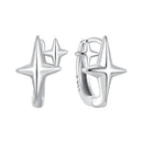 925 Sterling Silver Earrings with White Gold Plating, Size 1.2*0.9cm for Women-2