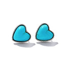 925 Sterling Silver Oxidized Turquoise Earrings for Women-2