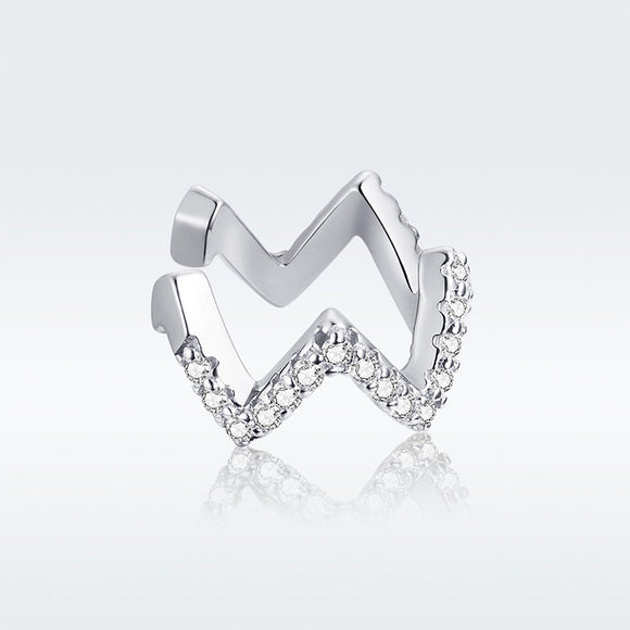 925 Sterling Silver Plated Platinum Pavé CZ Earrings for Women