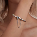 925 Sterling Silver Bracelet with Pavé Setting CZ, Size 17.0 for Women-5