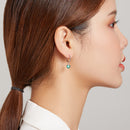 925 Sterling Silver Earrings with Pavé Setting CZ and Plated Platinum-7