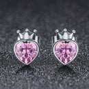 925 Sterling Silver Oxidized Pavé Setting CZ Earrings-2