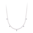 925 Sterling Silver Necklace with Pavé Setting CZ & Synthetic Pearl for Women-1