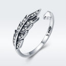 925 Sterling Silver Pavé Setting CZ Leaf Ring for Women-3