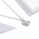 925 Sterling Silver Adjustable CZ Pendant Necklace-2