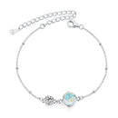 925 Sterling Silver 0.8cm CZ White Gold Plated Bracelet for Women-2