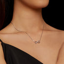 925 Sterling Silver Moissanite 1.5mm Necklace 400+50mm for Women-8