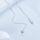 925 Sterling Silver 400mm CZ Pavé Setting Necklace for Women-5
