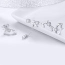 925 Sterling Silver Earrings with Platinum Plating and CZ for Women-2