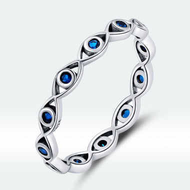 925 Sterling Silver Oxidized CZ Pavé Setting Ring Size 6.0 for Women - 0