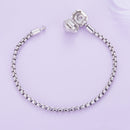 925 Sterling Silver Bracelet 19cm with CZ Stones for Women-6