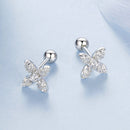 925 Sterling Silver Earrings with Pavé Setting CZ in Elegant Design-4