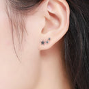S925 Oxidized Silver Pavé CZ Earrings for Women-5