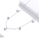 925 Sterling Silver Adjustable Necklace with Scallop Design and Pavé Setting CZ-2