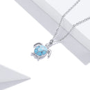 925 Sterling Silver Adjustable Necklace with Pavé CZ and Enamel, 44cm-3