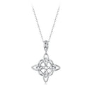 925 Sterling Silver Necklace with White Gold Plating and CZ - 40+5cm for Women-1
