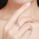 925 Sterling Silver Ring Size 5.0 with Platinum Plating for Women-6