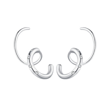 925 Sterling Silver CZ Pavé Earrings for Women