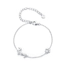 925 Sterling Silver Plated Platinum 150mm+60mm Bracelet for Women-2