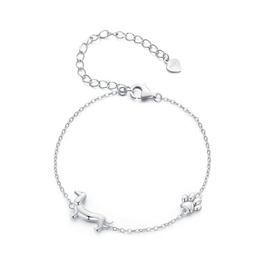 925 Sterling Silver Plated Platinum 150mm+60mm Bracelet for Women - 0
