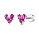 925 Sterling Silver Earrings with Pavé Setting CZ-1