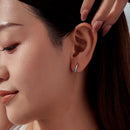 925 Sterling Silver Enamel Plated White Gold Earrings 1.2cm for Women-8