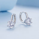 925 Sterling Silver Earrings with CZ and Platinum Plating, Size 13*7mm for Women-4