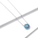 925 Sterling Silver Necklace 40+5cm Pendant 1.2*1.2cm for Women-2