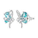 925 Sterling Silver White Gold Plated 1.0x0.7cm CZ Earrings for Women-1