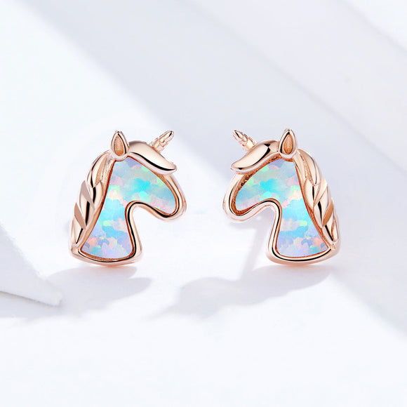 925 Sterling Silver Opal Earrings for Women