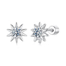 925 Sterling Silver Moissanite 0.10 Carat Earrings for Women - 0.7cm Size-1